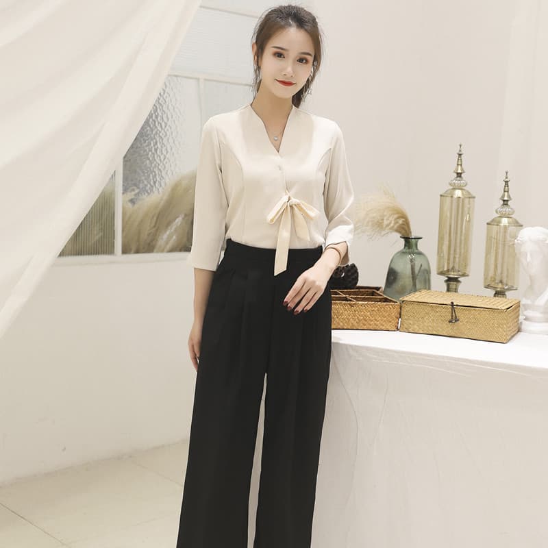 Beauty salon uniform, technician uniform, SPA professional wear, summer women's fashion elegant foot spa set
