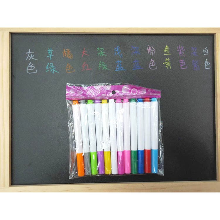 Qianhui Dust-Free Water-Soluble Liquid Chalk Pen Fluorescent Board White Children's Blackboard 12 Colors Erasable Watercolor Chalk Pen