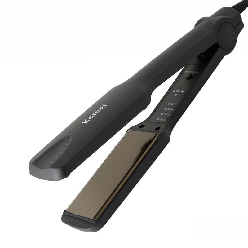 Kemei KM-329 Cross-border Hair Straightener Flat Iron Non-damaging Straightening Plate Curling Iron
