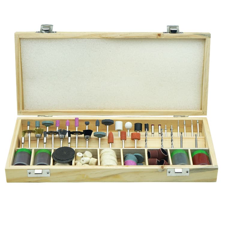 Electric Grinder Accessories 200-Piece Wooden Box Set Grinding Heads Cutting Polishing Grinding Heads Wholesale