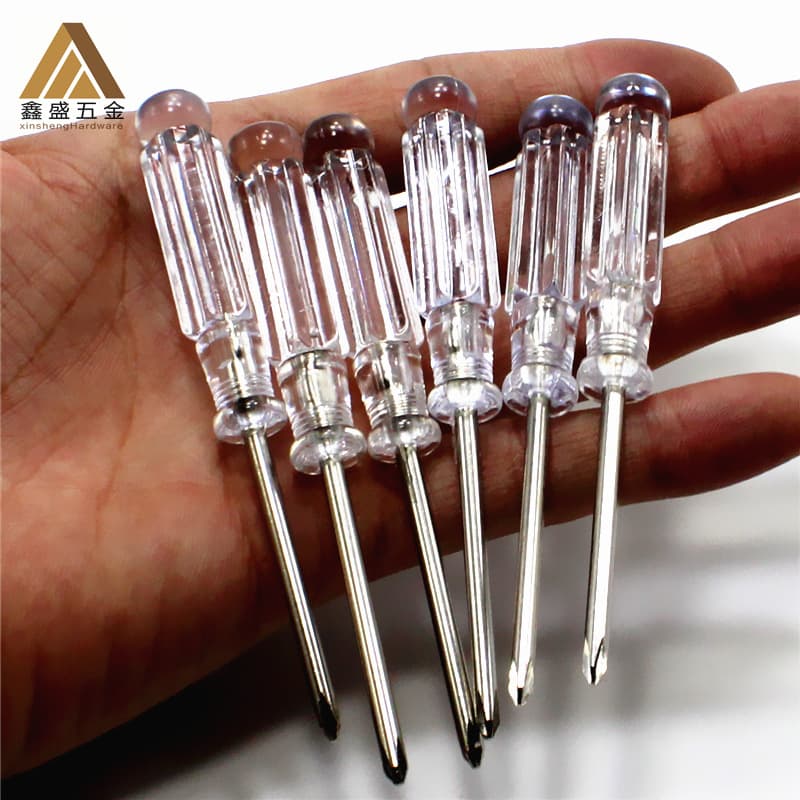 Transparent Handle Screwdriver, Eco-friendly Crystal Screwdriver, Ultra-short Mini Small Screwdriver, 3mm Phillips 3.0 Slotted