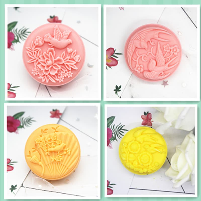 Happy Moon and Peace Pigeon Cake Mold DIY Chocolate Silicone Mold Handmade Soap Mold Moon Cake Silicone Mold