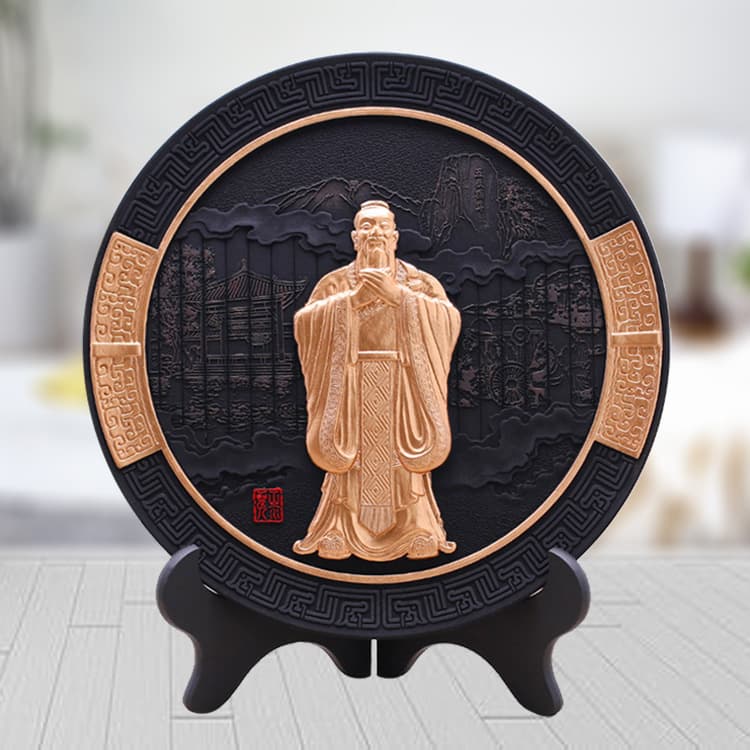 Activated Carbon Carving Teacher's Day Gift, Present for Teachers, Graduation Class Reunion, Confucius Culture Ornament, Business Gift