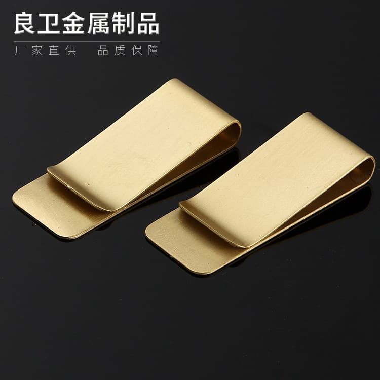 Notebook brass card holders, metal money clips, banknote holders, brass notebook clips