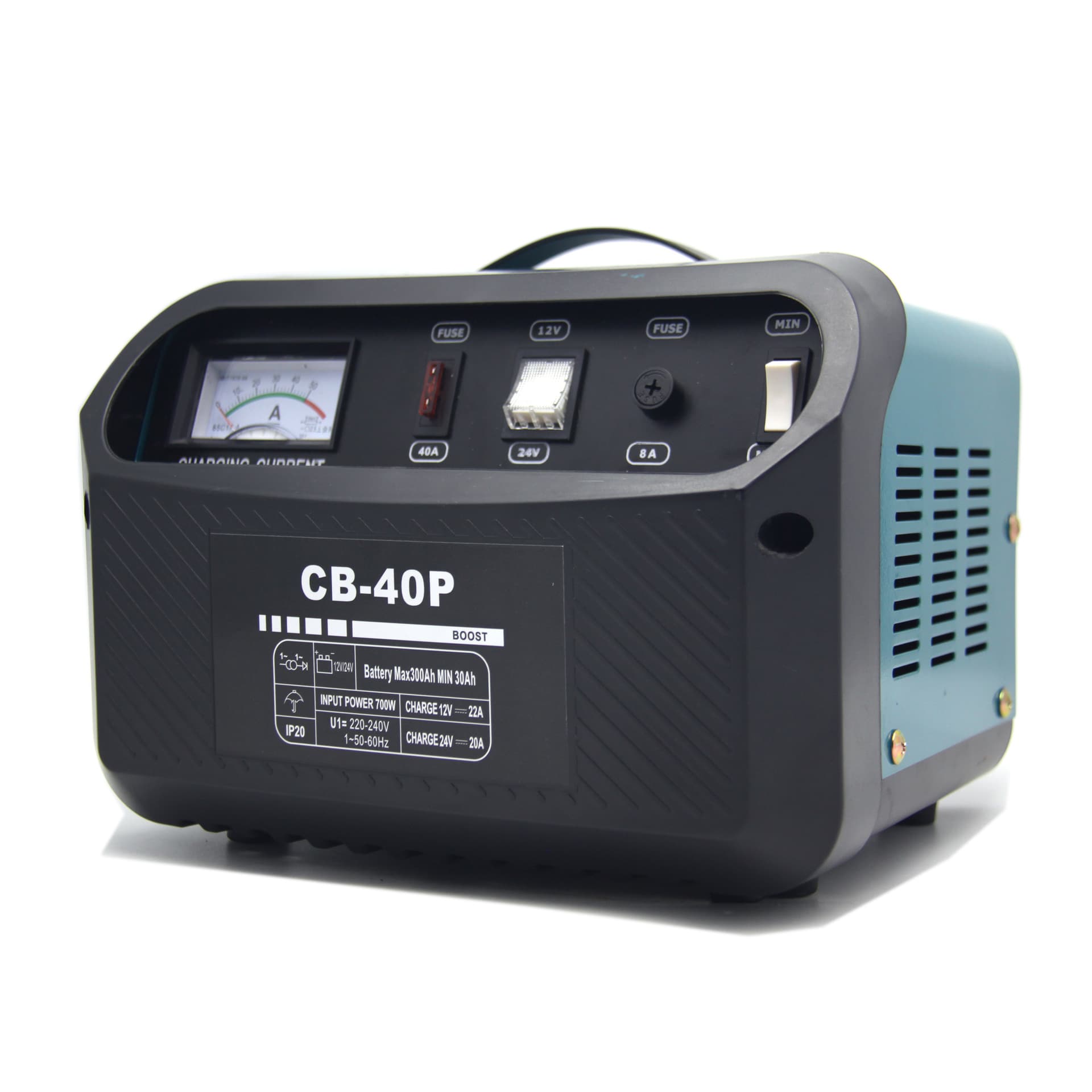 BHCB-40P Car Battery Power Charger 12/24V with Digital Display Full Intelligent Repair Charger