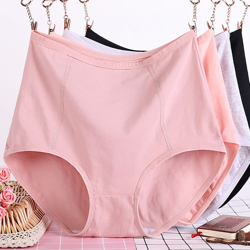 High-waisted Women's Briefs Pure Cotton Material New Briefs For Teenagers Middle-aged Women Triangle Pants