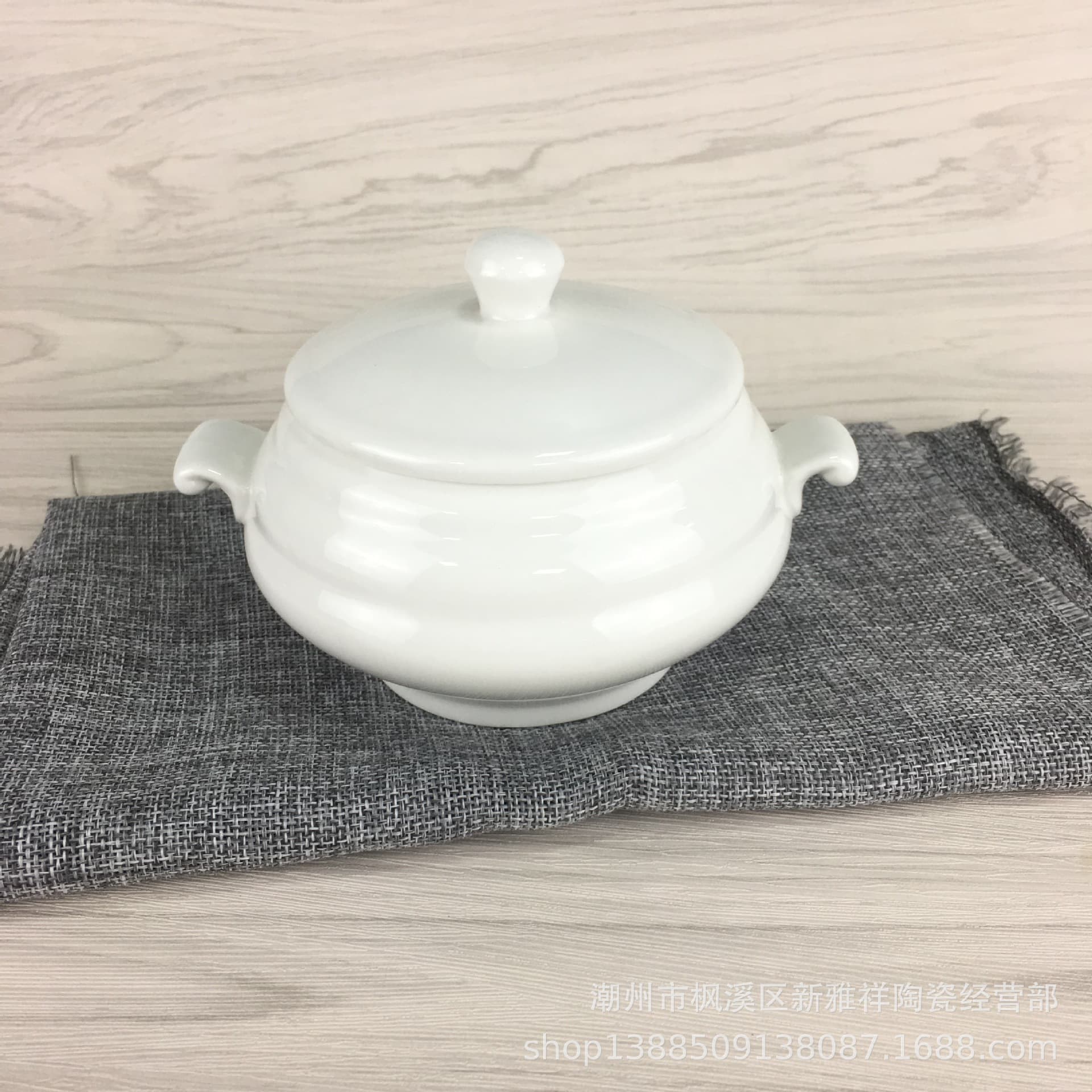Ceramic Tableware Soup Tureens, Steaming Bowls for Double Boiling, Buddha Jumps Over the Wall Large Soup Bowls, High-capacity Stew Pots for Hotel Banquets