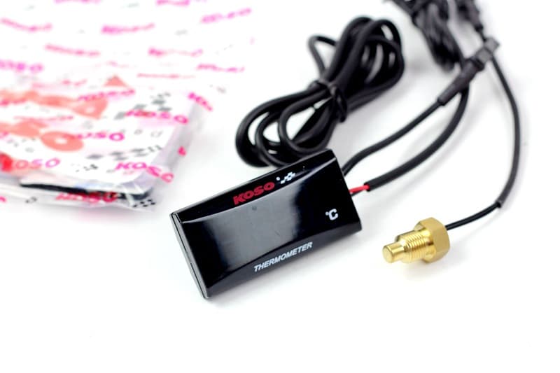 KOSO Water Temperature Gauge Motorcycle Accessories Modification LCD Display Electronic Meter Electric Vehicle Electric Scooter Universal Water-Cooled Temperature