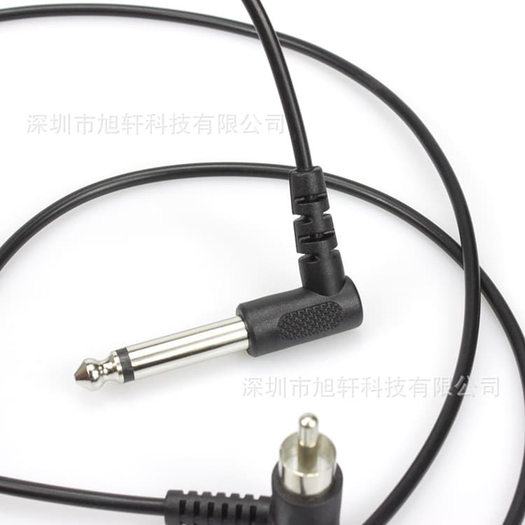 Factory direct supply of XLR mixing console cables with 90-degree right-angle bend RCA connectors, audio cables.