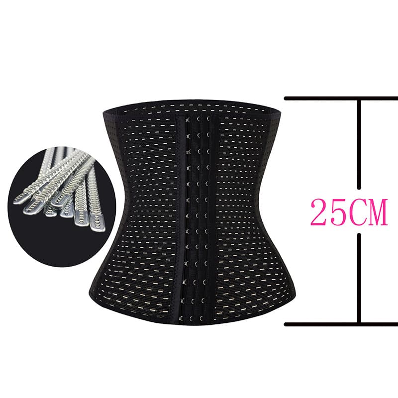 Cross-Border Ready Stock Waist Trainer for Women Postpartum Waist Shaping Breathable Hollow-Out Slimming Belt 3 Rows 13 Buttons Body Shaper