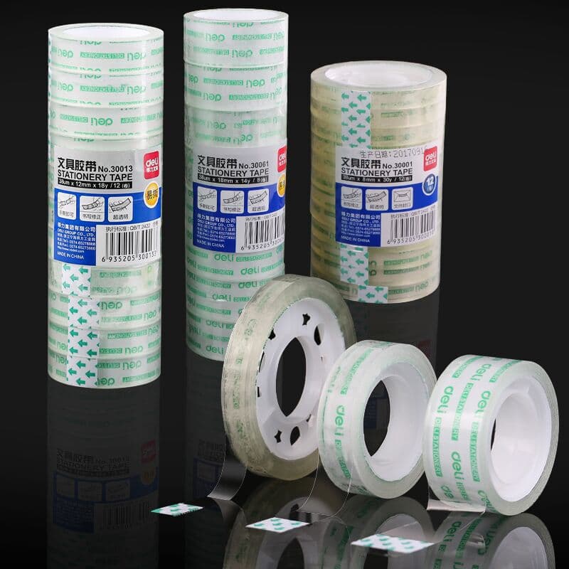 Deli 30061 Journal Transparent Washi Tape Glass Tape High Viscosity Student Office Supplies