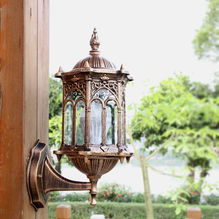 Manufacturer Retro Lighting Aluminum E27 Outdoor Wall Light Courtyard Passage Wall Lamp Nordic Waterproof Wall Light Wholesale