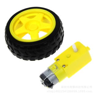 DC3V-6V DC Geared Motor TT Motor Strong Magnet Anti-Interference Smart Car Chassis 4WD Wheels