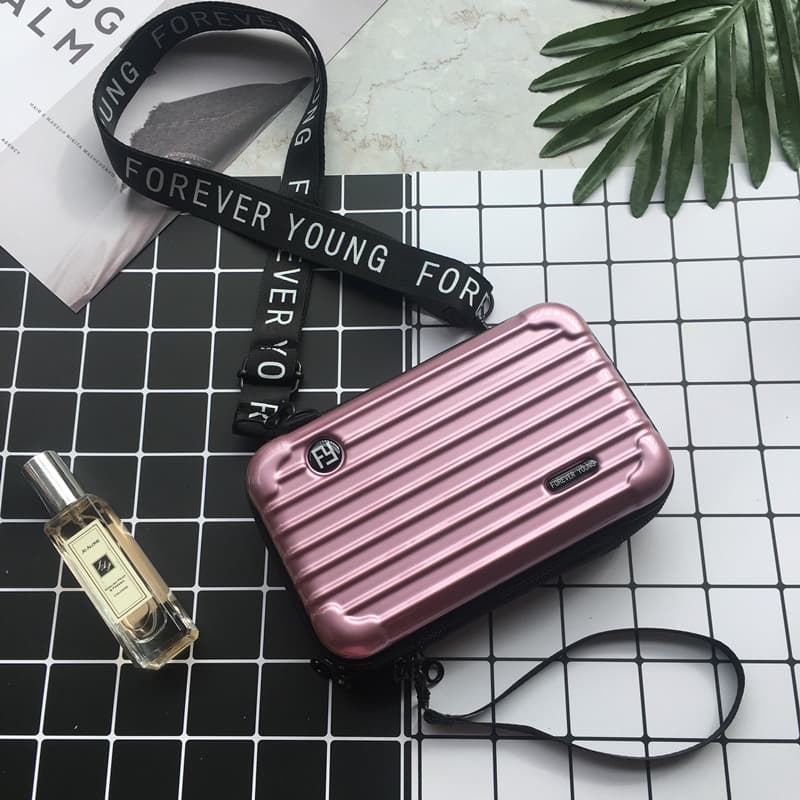 Factory Direct Sales 7inch Cosmetic Bag Hard Shell Toiletry Bag Travel Clutch Bag Portable Cosmetics Bag PC Mini Suitcase