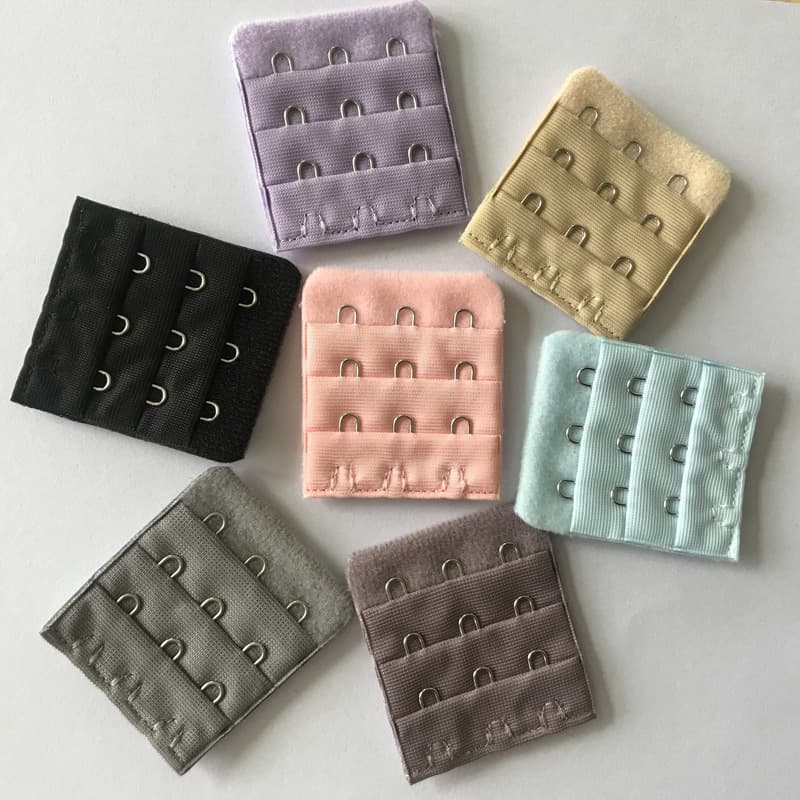 Bra Extension Clasp, Three-Row Three-Hook Connector, Underwear Extender, Lengthening Clasp, Four-Hook Adjustable Back Closure