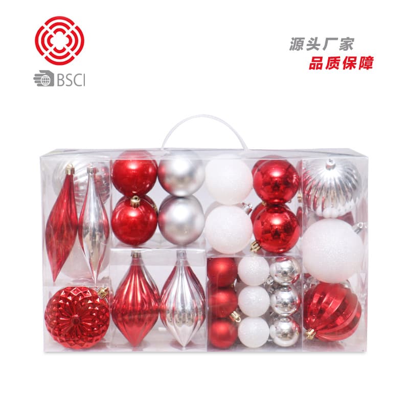 Amazon 61-Pack Christmas Ball Set Christmas Decorations Assorted Ball Ornaments for Christmas Tree