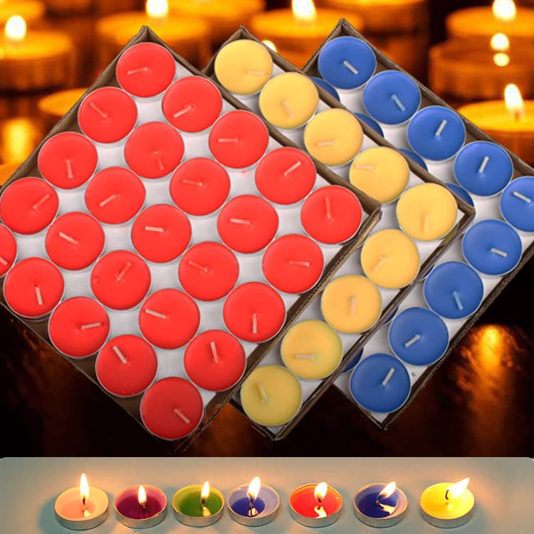 520 Valentine's Day arrangement smokeless candles, paraffin wax for brewing tea, viral birthday confession small round candles 2-hour burn wholesale.