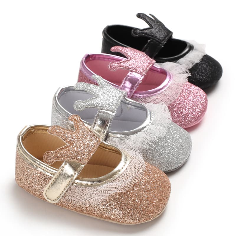Spring and Summer 0-1 Year Baby Walking Shoes Silicone Soft Sole Princess Shoes Breathable Infant Shoes