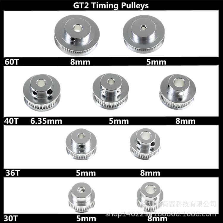 3D Printer Parts GT2-6MM Timing Pulley P36-GT2-6-BF Drive Belt Pulley 30/36/40/60 Teeth