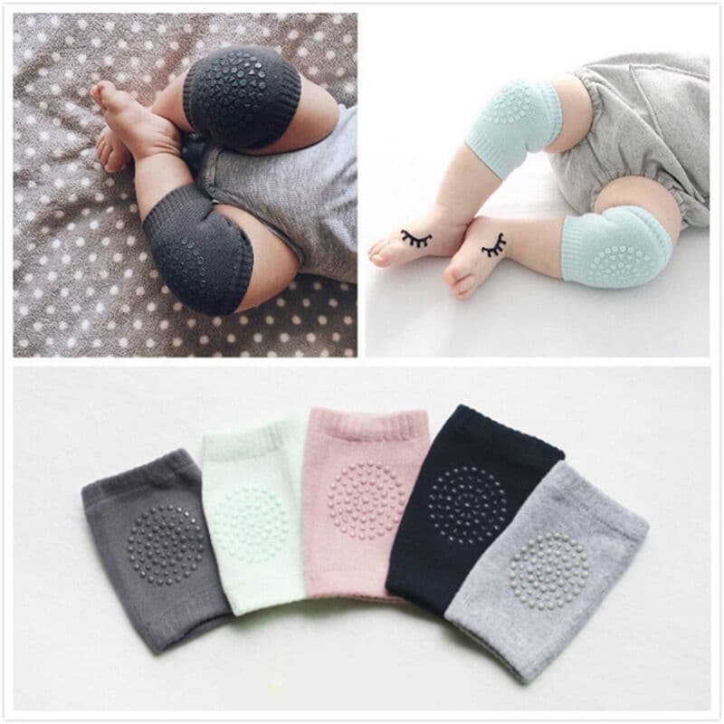 Korean Style Summer Baby Knee Pads Pure Cotton Infant Terry Anti-Slip Crawling Knee Pads Heart Dot-Grip Sock Covers Wholesale H001