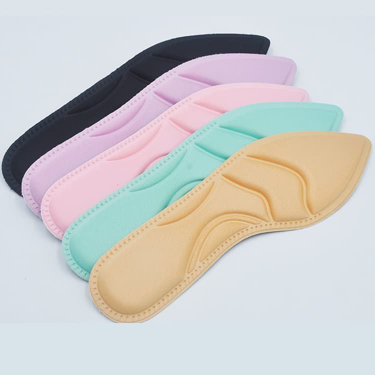 Factory wholesale spring women's 4D massage thickened pointed toe arch support high heel insoles shock-absorbing sponge insoles