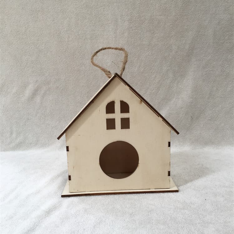 Creative Wooden Birdhouse Outdoor Tree Parrot Toy Decorative Small Bird Cage Simplistic Bird Shed Wooden Crafts
