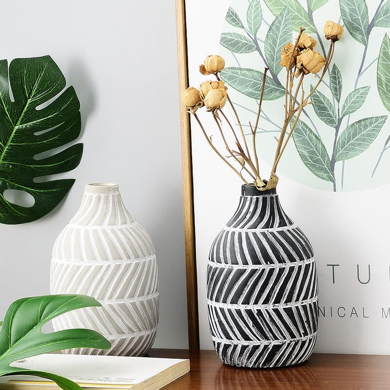 Ceramic Vase Light Luxury Decor Nordic Style Simple Creative Soft Decoration Art Flower Vase Custom