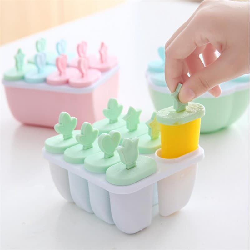 Square Ice Pop Mold for Home Use - DIY Ice Lolly, Popsicle, Ice Cream, Ice Cube Tray, Ice Block Maker