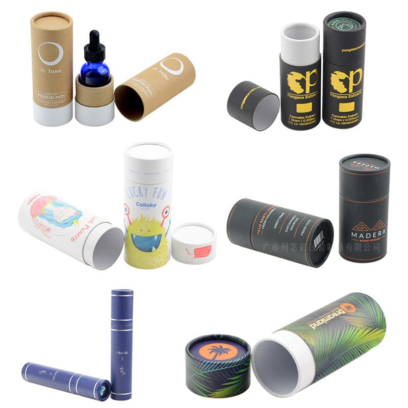 Wholesale essential oil bottle paper tube, tea paper can, kraft paper cylinder, paper tube, food and cosmetics paper tube packaging box printing