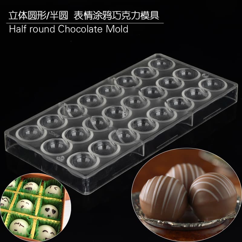 2068B Chocolate Mold Star Sphere Round Mold 3D DIY Chocolate Half Ball Popular Spherical Chocolate Mold