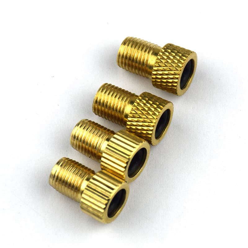 Bicycle valve conversion head, French to beautiful, French mouth to beautiful mouth, valve conversion mouth, copper straight pattern, mesh pattern