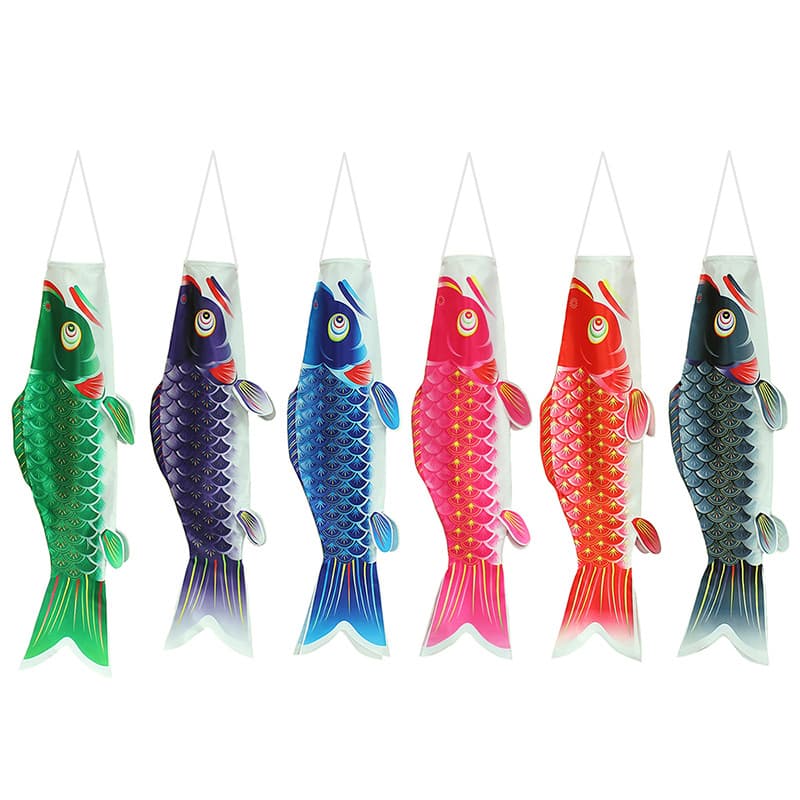 Japanese Style Koi Fish Flags Decorative Photography Flags Tour Guide Fish Shaped Office Culture