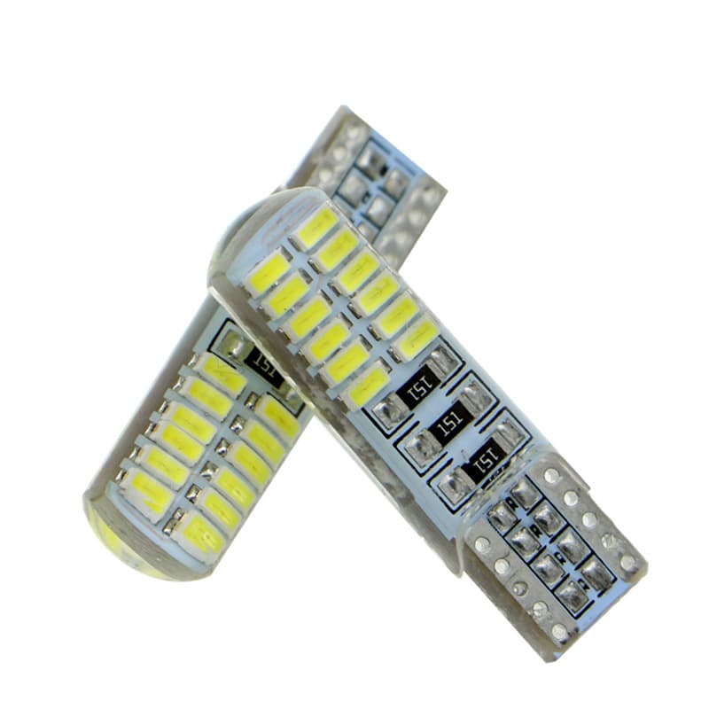New LED T10 Car Light 3014 24-LED Silicone Waterproof Side Marker Light Front Light License Plate Light Interior Light W5W