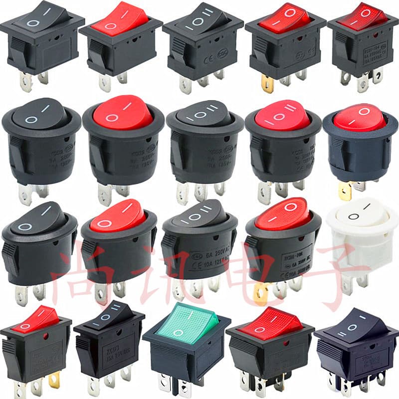 Boat-shaped switch oval KCD1 second and third gear 2 feet 3 feet 46 feet with light rocker power switch boat-shaped switch