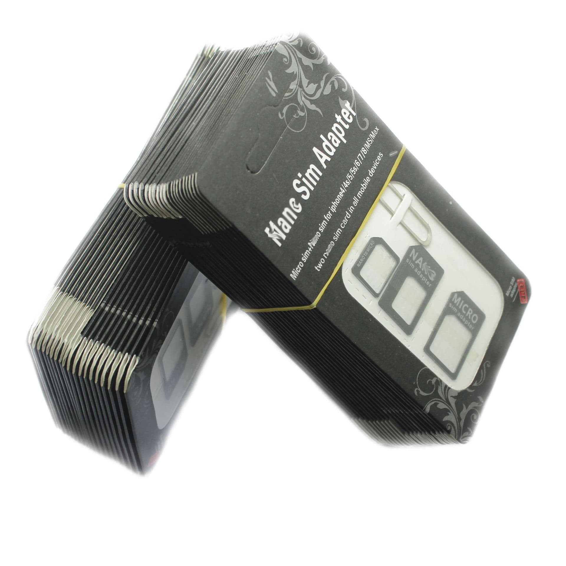 SIM Card Adapter Set Compatible with Apple Android Smartphones 4-in-1 SIM Card Tray Slot Universal