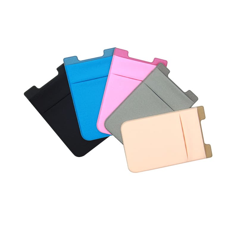 Factory direct stock of marble-patterned Lycra-printed double-layer dual-SIM card holders/phone pouches.