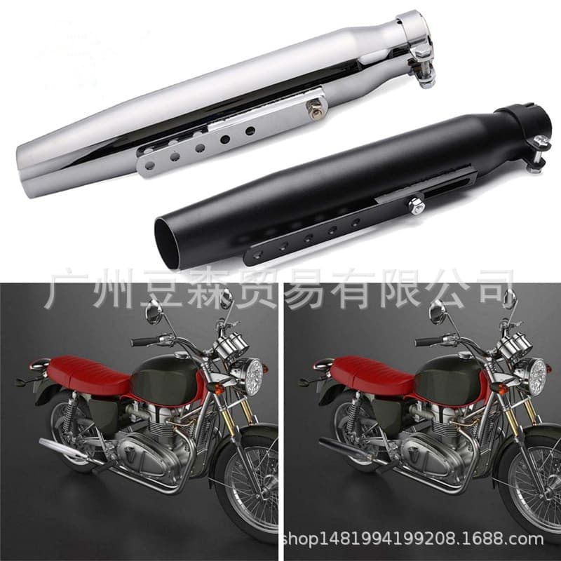 Motorcycle Exhaust Pipe Modified Harley Retro Exhaust Pipe Harley Chopper Semi-Back Pressure Muffler Large Displacement