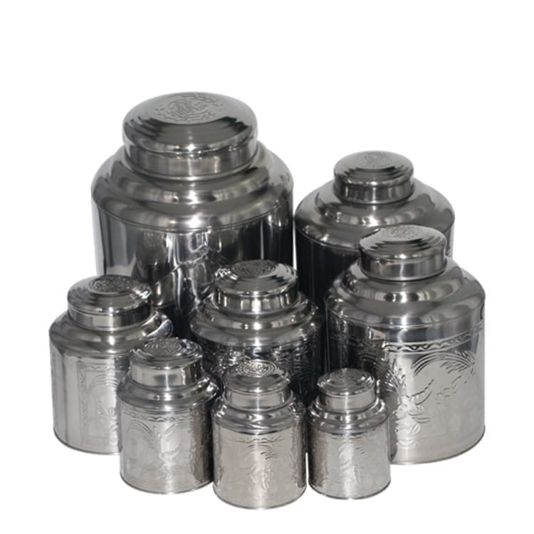 Direct from Bright Manufacturer: Thick stainless steel tea canisters, sealed containers for herbs and medicines.