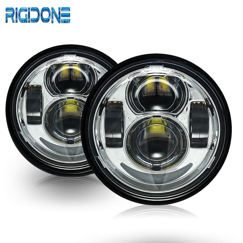 5-Inch Modified Headlight, Compatible with LED Harley Fat Boy Motorcycle Dual Lights, Motorcycle Modified Lighting