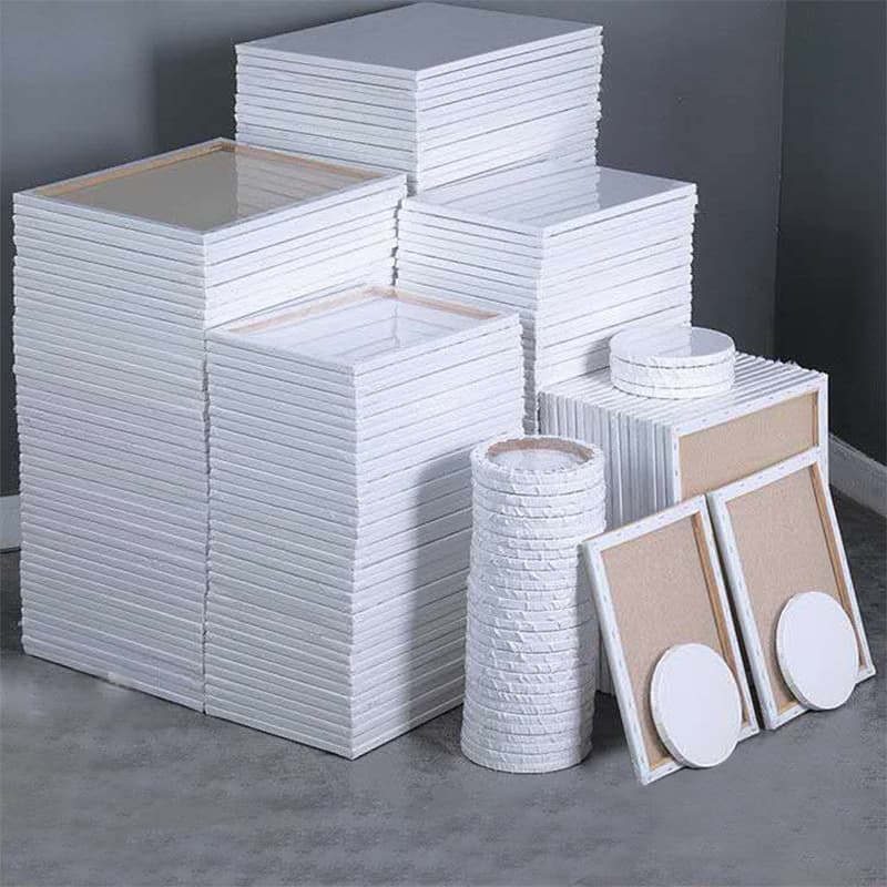 Wholesale white pure cotton linen oil canvas, oil canvas frame watercolor acrylic inner frame hand-painted DIY oil painting frame