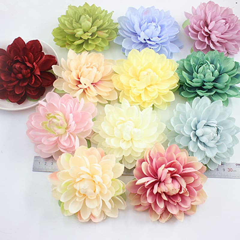 Factory Direct Simulation Silk Lotus DIY Handmade Headdress Clothing Material Accessories Large Fireworks Artificial Flowers