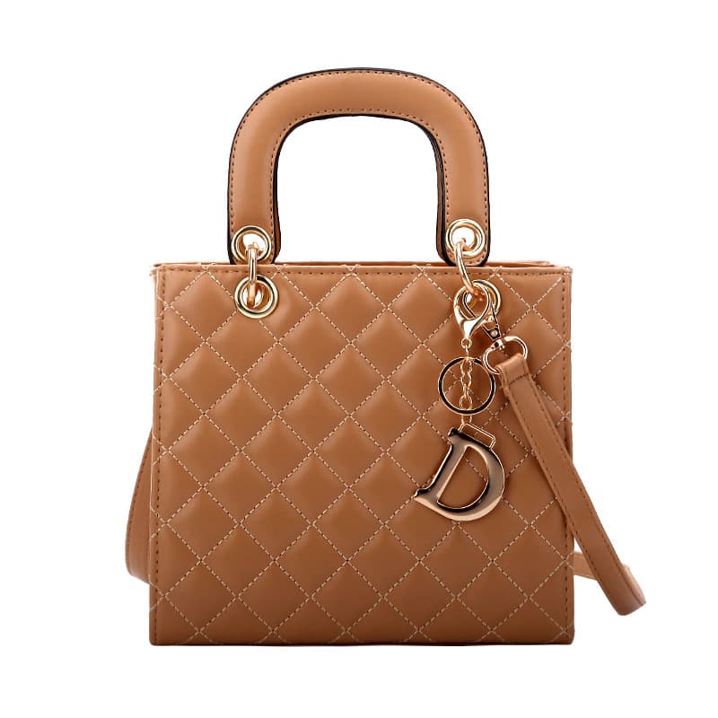 Textured Elegant Handheld Lady Dior Bag for Women 2026 New European American Fashion Crossbody Bag Diamond Grid Chain Small Bag Bags