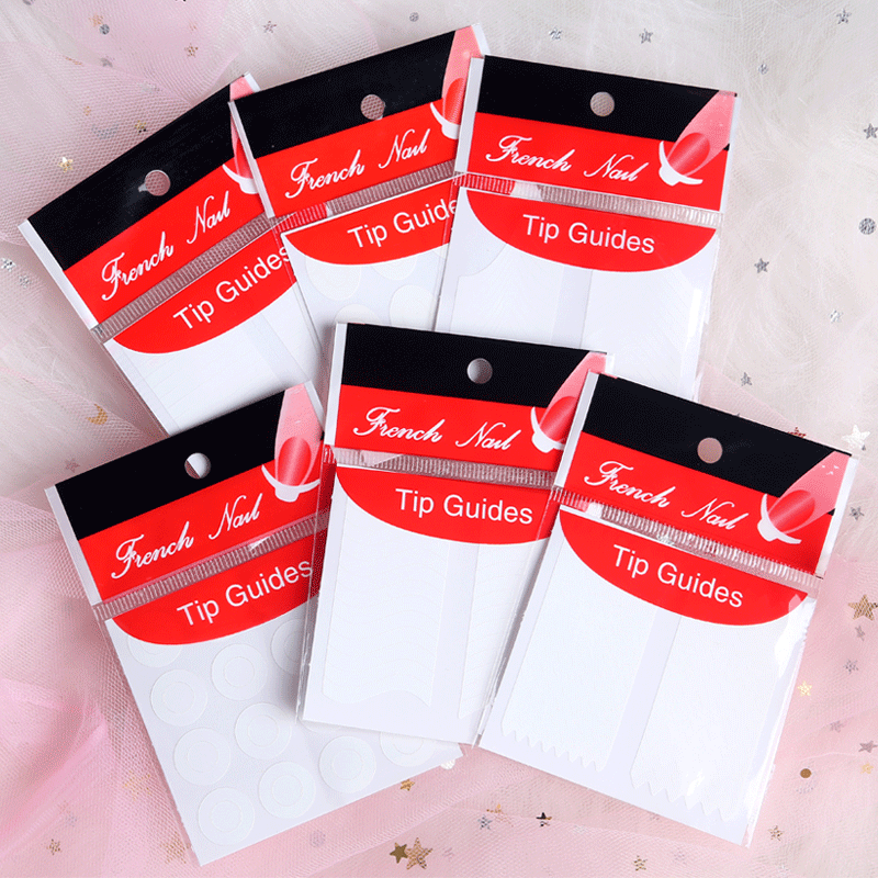 French manicure stickers, nail stickers, OPP bag, 24 designs to choose from, minimum order 100 sheets per design.