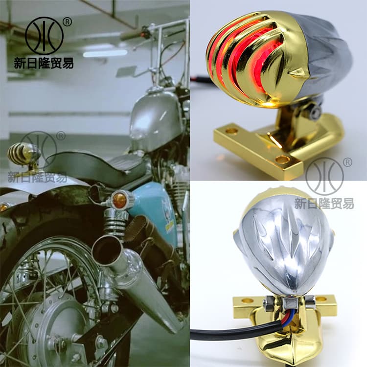 Motorcycle Modified Harley Cg Gn Retro Modified Metal Universal Tail Light Brake Light Parking Light Specially for Export