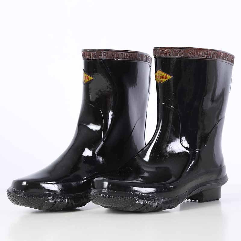 Insulated Safety Boots Insulation Sign Insulated Boots 25kV Tianjin Shuang'an Insulated Protective Shoes Electrician Boots Short Shaft Protective Insulation