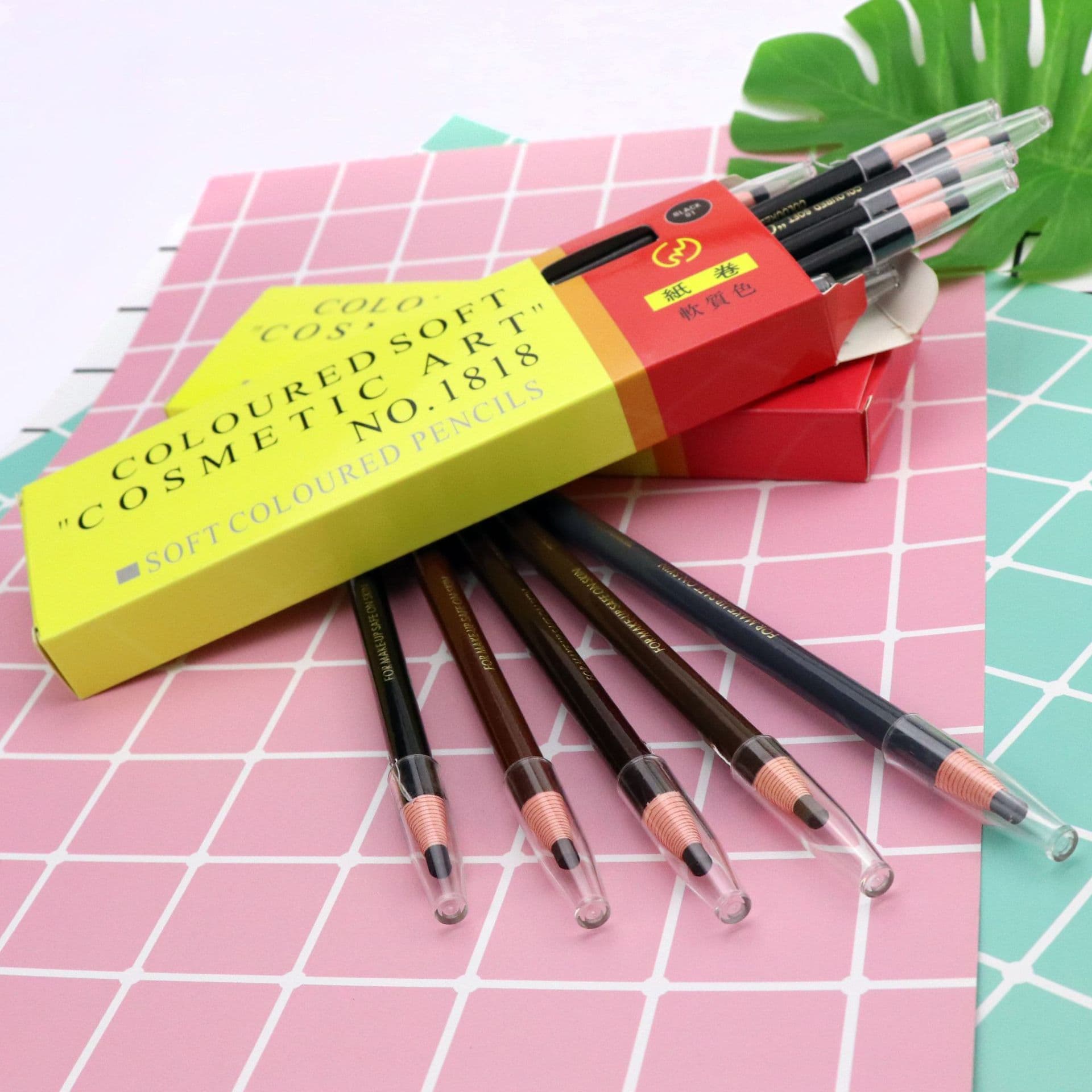 Eyebrow Pencil Wholesale Multi-Color Retractable Eyebrow Pencil 1818 Waterproof Retractable Eyebrow Pencil Eyeliner