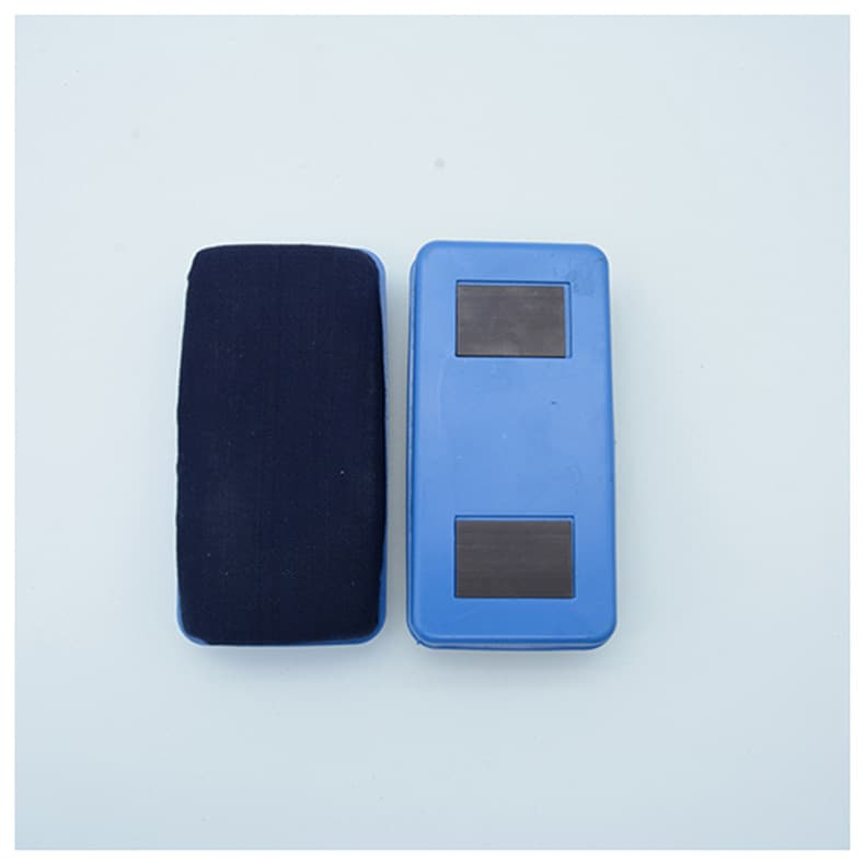 Manufacturer supplies office teaching chalk accessories blackboard eraser magnetic whiteboard eraser blue shell dark cloth bulk blackboard eraser