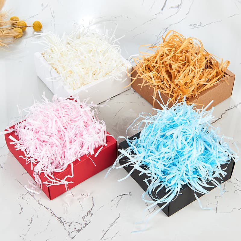 Raffia shredded paper strips 100g paper shreds for gift box decoration filling, raffia grass in stock