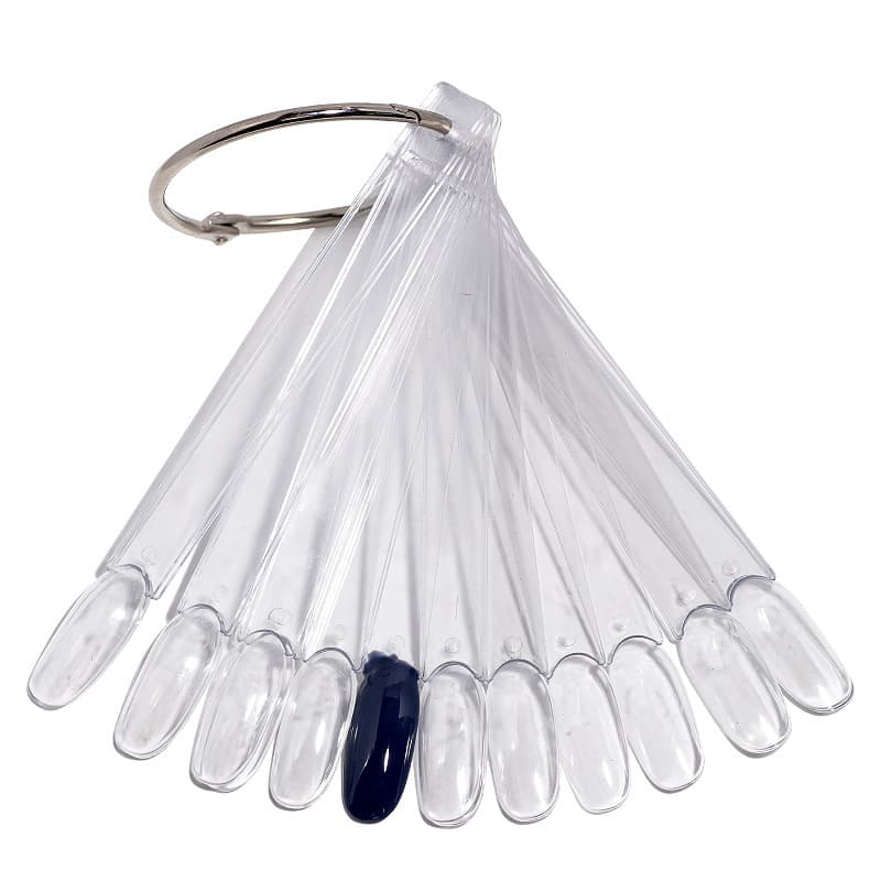 Nail art display board 20 color ribbons with screws nail fan-shaped color card fan-shaped finger oil color plate fan-shaped color card