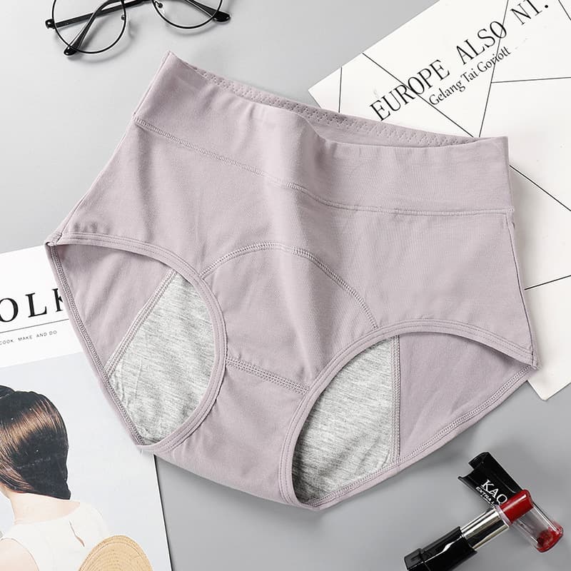 High-waisted menstrual underwear, cotton, leak-proof, suitable for day and night, plus size, export source.